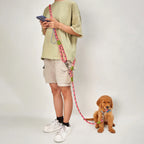 Reflecterende Hands-Free Hondenriem Verstelbaar Schokdemping Duurzaam Nylon Voor Wandelen en Rennen - Ruffy