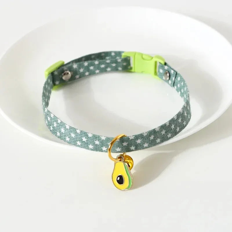 Verstelbare kattenhalsband met snelsluiting en ingebouwde bel – leuk en duurzaam fluwelen ontwerp - Ruffy