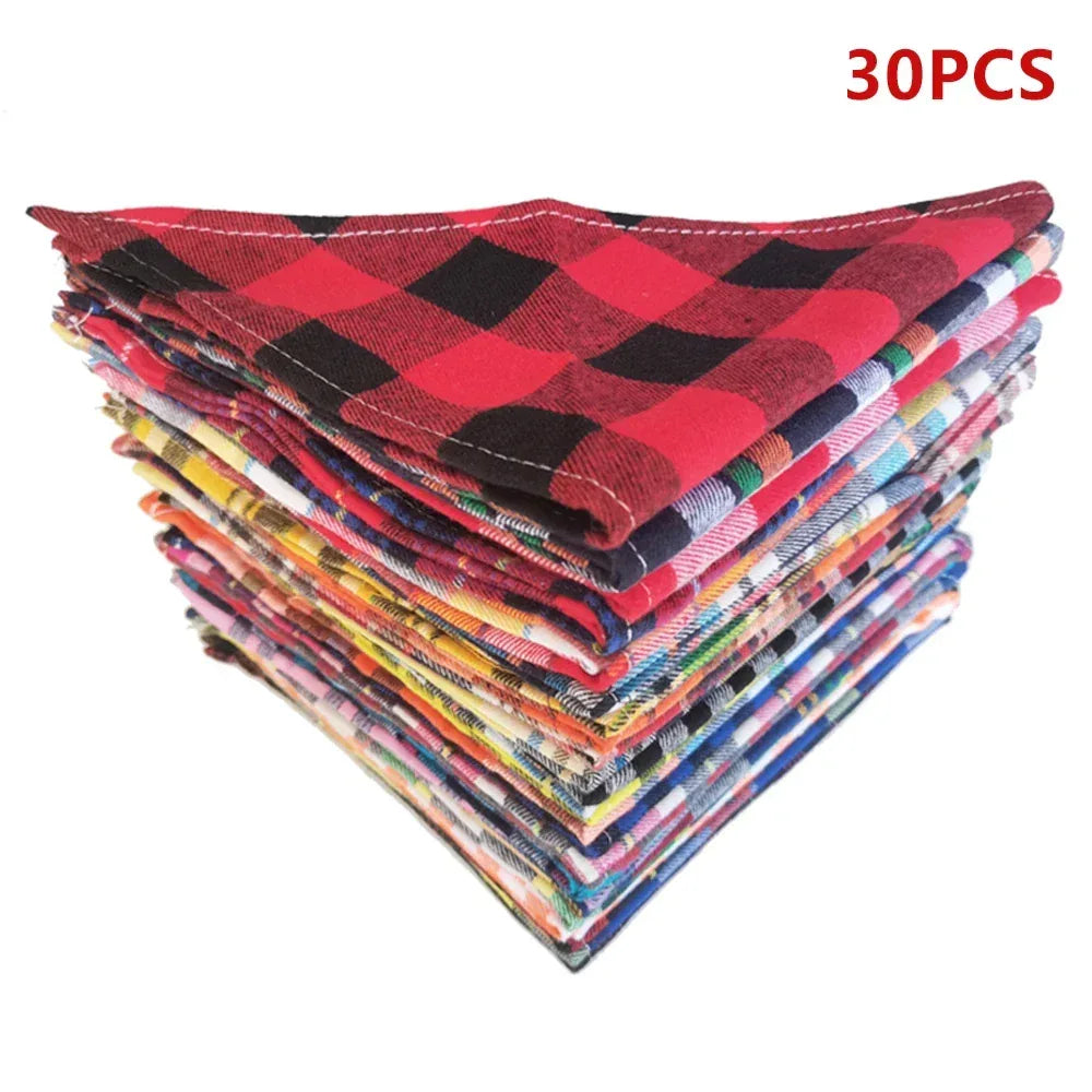70-kleuren hondenbandanaset 100% katoen wasbaar driehoekig ontwerp voor alle rassen - Ruffy