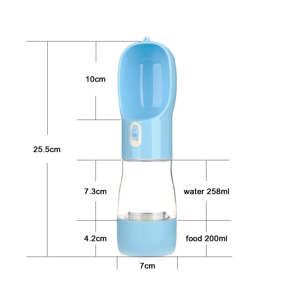 Draagbare hondenwaterfles met voedselcontainer BPA-vrij lichtgewicht - Ruffy