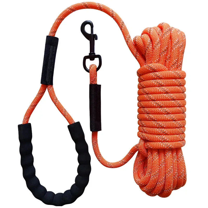 Duurzame reflecterende nylon hondenriem met schuimhandvat en robuuste haak - Ruffy