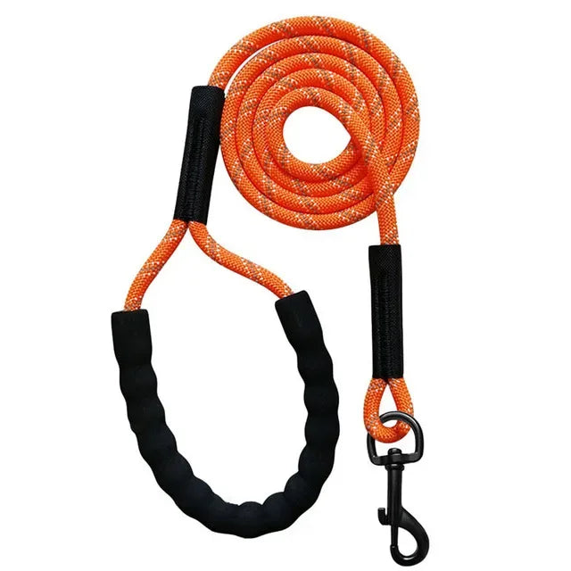 Duurzame reflecterende nylon hondenriem met schuimhandvat en robuuste haak - Ruffy