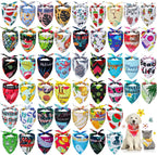 50 stuks levendige zomerhondenbandana's – zachte polyester driehoekssjaals voor huisdieren - Ruffy