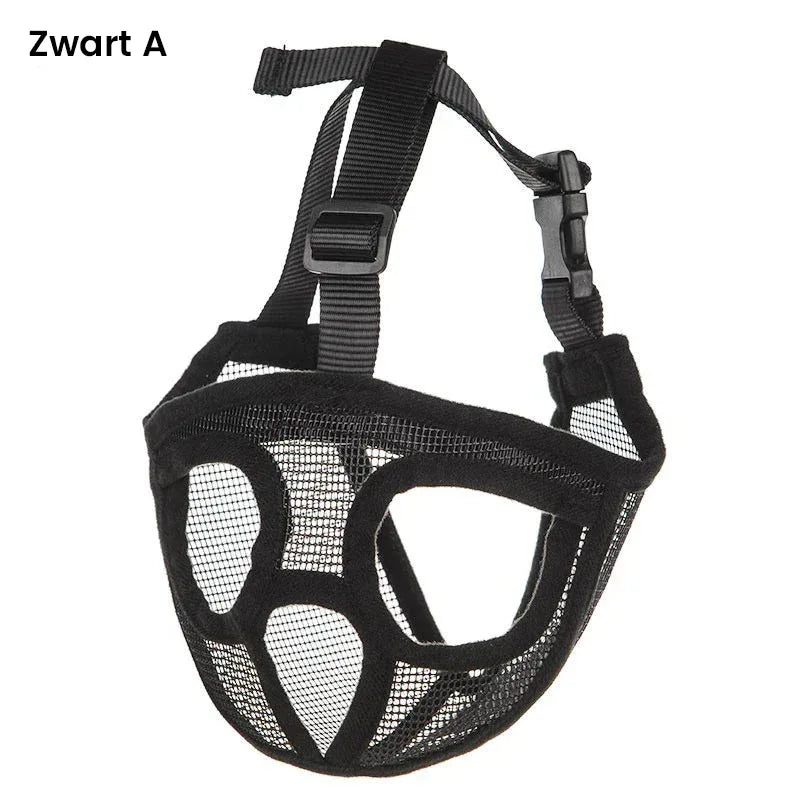 Verstelbare nylon snuit voor honden met platte snuit. Comfortabel ademend ontwerp voor veiligheid en training - Ruffy