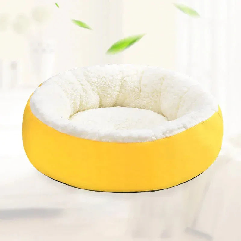 Gezellig lamsfluwelen huisdierbed Zacht pluche ontwerp Machinewasbaar in 40 cm en 50 cm voor kleine honden en katten - Ruffy