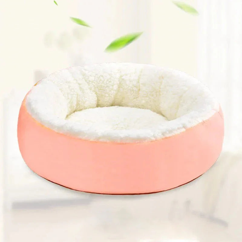 Gezellig lamsfluwelen huisdierbed Zacht pluche ontwerp Machinewasbaar in 40 cm en 50 cm voor kleine honden en katten - Ruffy