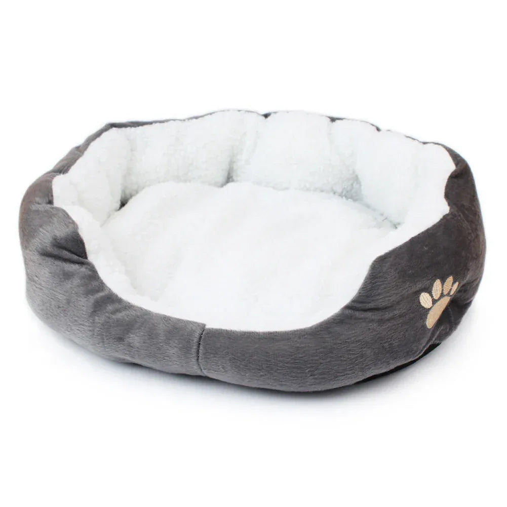 Huisdierbed met afneembaar kussen, 100% katoen, ideaal voor kleine honden en katten - Ruffy