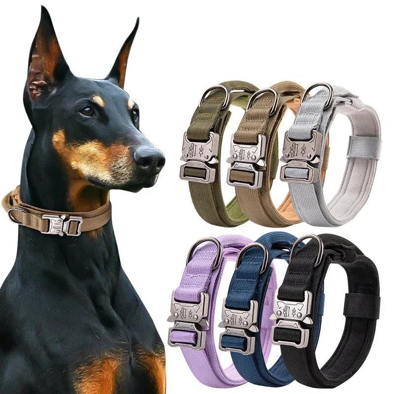Duurzame nylon halsband met ontsnappingsfunctie Zacht gewatteerd Verstelbare maten M-XL - Ruffy
