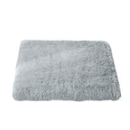 Superzacht koraalfleece hondenbed met afneembare hoes in lichtgrijs donkergrijs, maten S-L - Ruffy