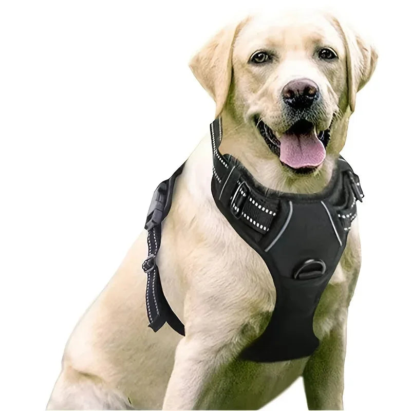 Geen trekhondharnas, verstelbaar nylon vest met zachte vulling voor alle seizoenen - Ruffy
