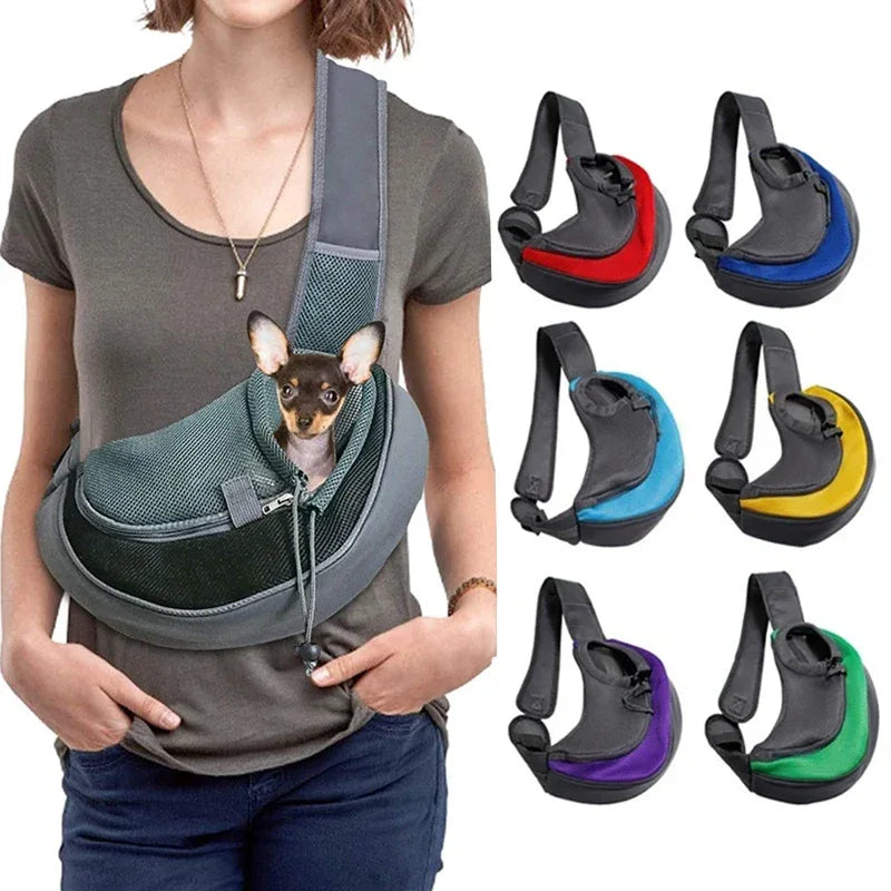 Ademende dierendraagtas met mesh-ontwerp met enkele schouder voor kleine huisdieren tot 6,5 kg - Ruffy