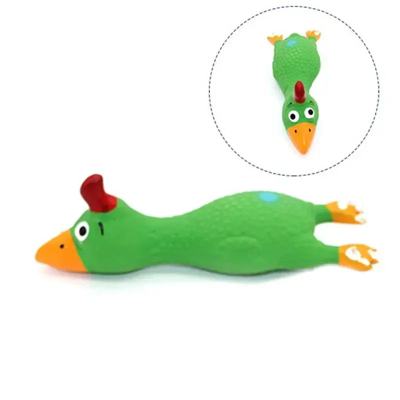 Veilig piepend hondenspeelgoed Rubber Kip 100% Natuurlijke Latex 16.8cm voor kleine rassen - Ruffy