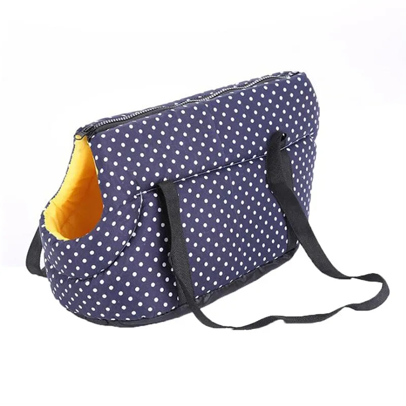 Stijlvolle, ademende Pet Carrier met zachte katoenen stof en printontwerp voor comfortabel reizen - Ruffy