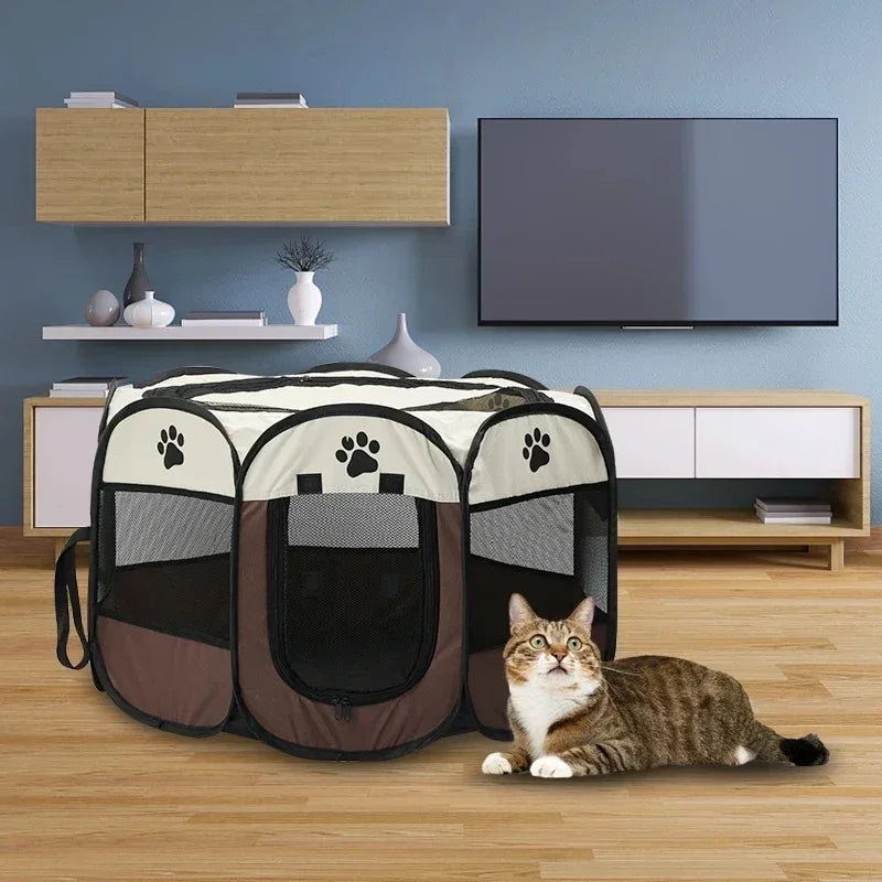 Opvouwbare tent voor grote honden en katten Ruim achthoekig ontwerp met ventilatierooster - Ruffy