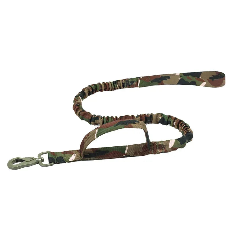 Militaire Tactische Hondenriem met Verstelbare Lengte en Comfortabele Grip Duurzaam Nylon met Metalen Haak - Ruffy