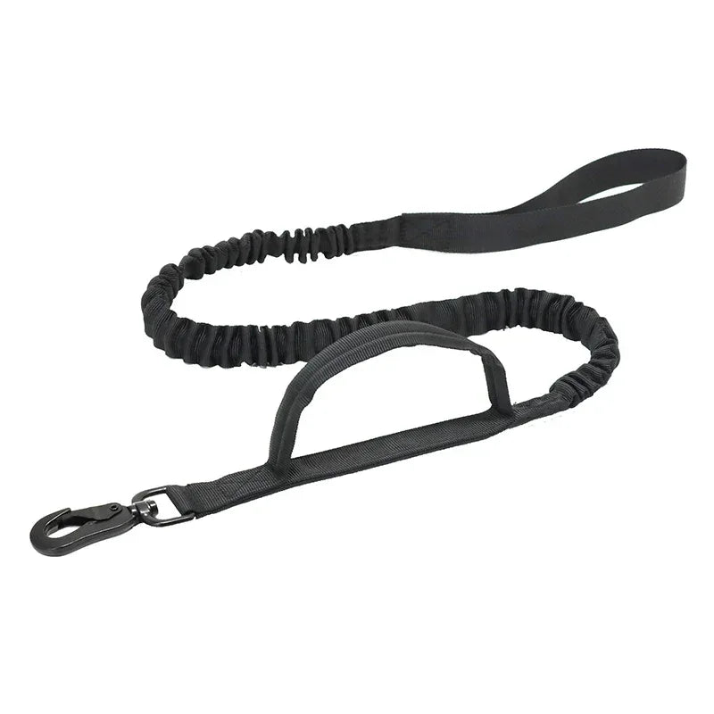 Militaire Tactische Hondenriem met Verstelbare Lengte en Comfortabele Grip Duurzaam Nylon met Metalen Haak - Ruffy