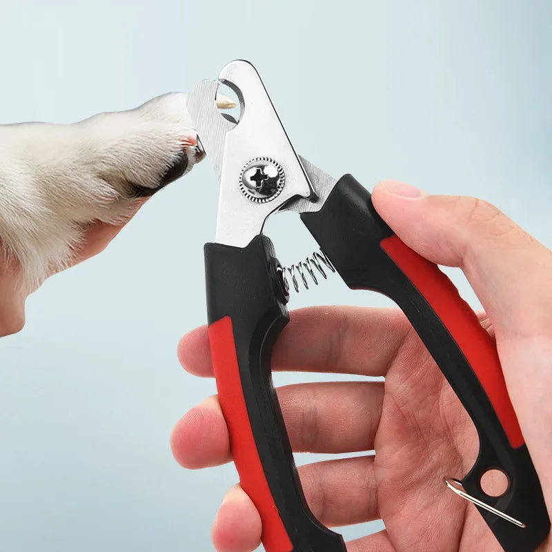 Ergonomische roestvrijstalen nagelknipper met veiligheidsstop voor het nauwkeurig verzorgen van honden en katten - Ruffy
