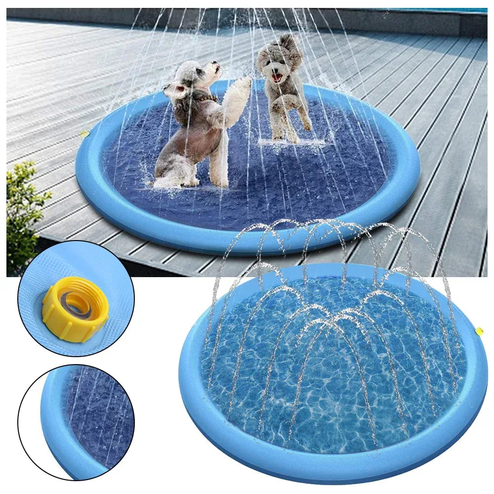 Draagbaar sproeikussen voor verkoelende zomerspelen Duurzaam antislip nylon Eenvoudig drainagesysteem - Ruffy