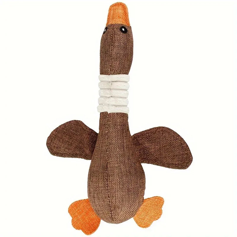 Interactief ganzenhondenspeelgoed met pieper Natuurlijk katoen 32cm voor kleine tot middelgrote honden - Ruffy
