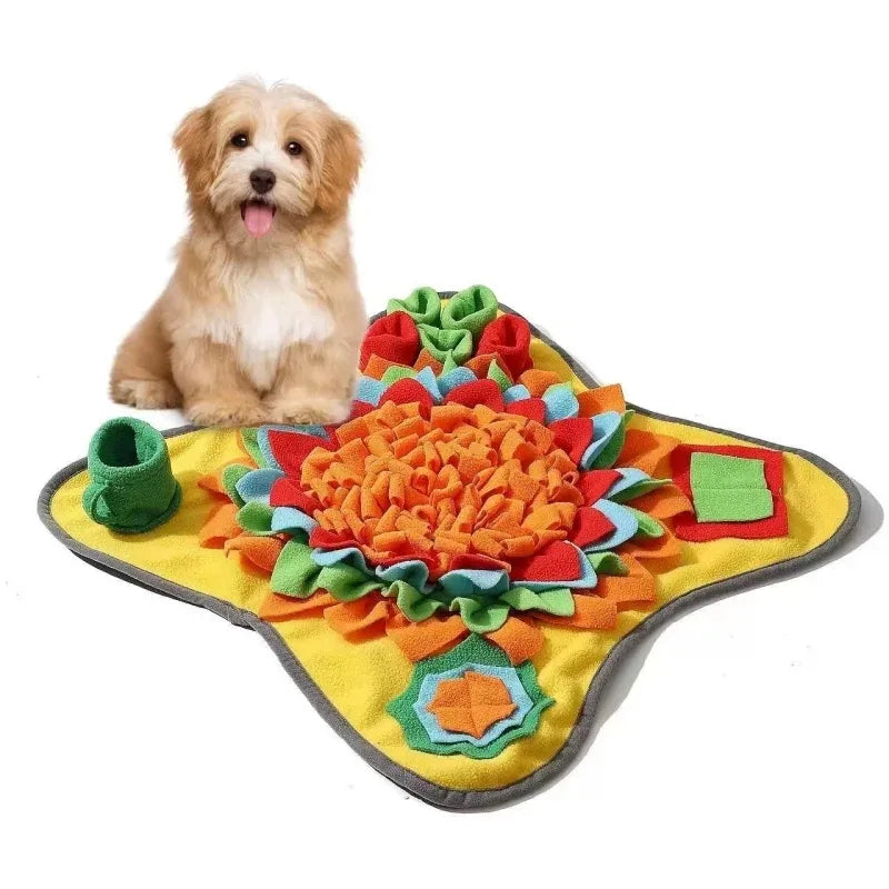Interactieve voermat voor honden met antislipbodem Milieuvriendelijk fleece Draagbaar ontwerp met verborgen voedselzakjes - Ruffy