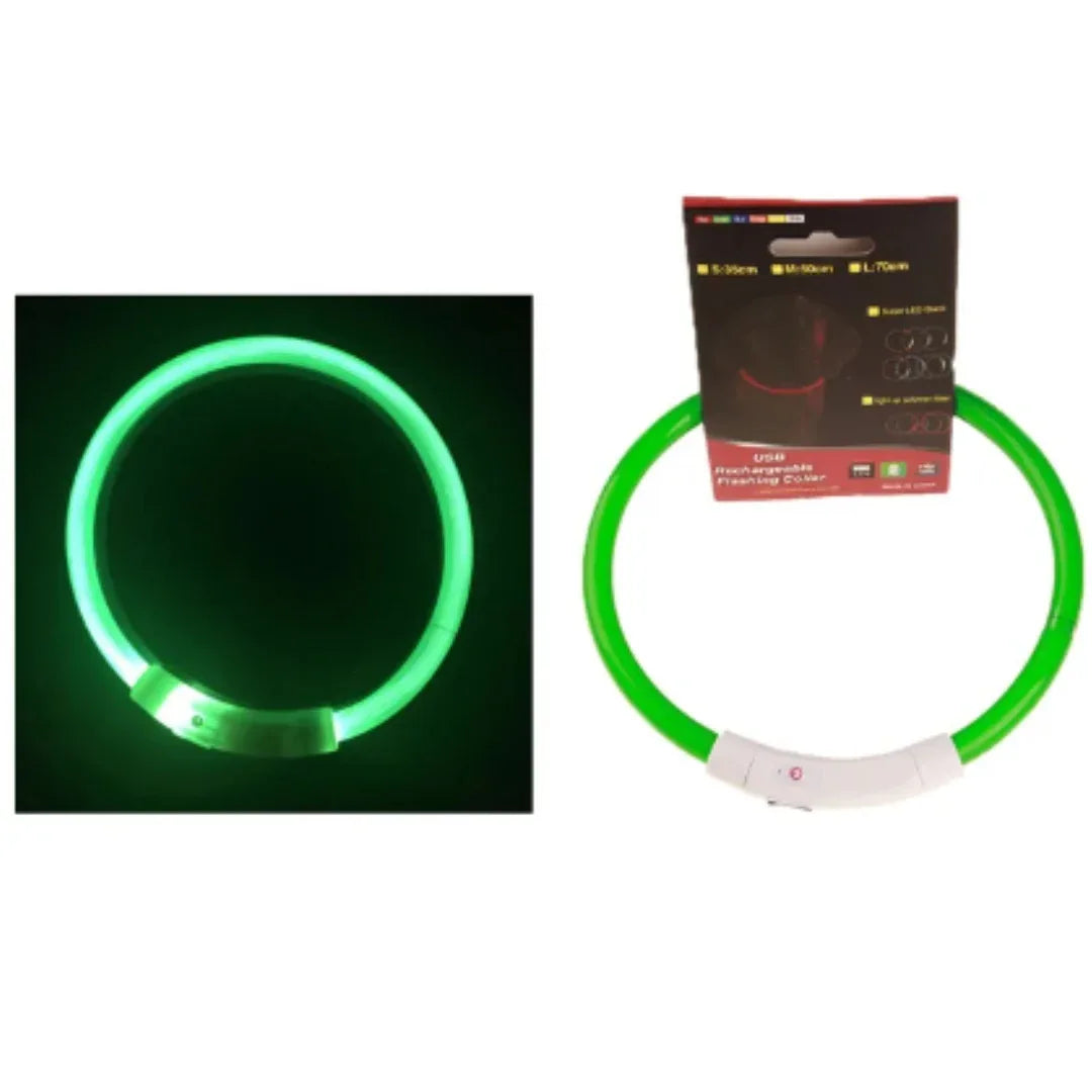 USB Oplaadbare LED Veiligheidshalsband Voor Huisdieren Verhoogde Zichtbaarheid Comfortabel Waterbestendig Lange Batterijduur - Ruffy