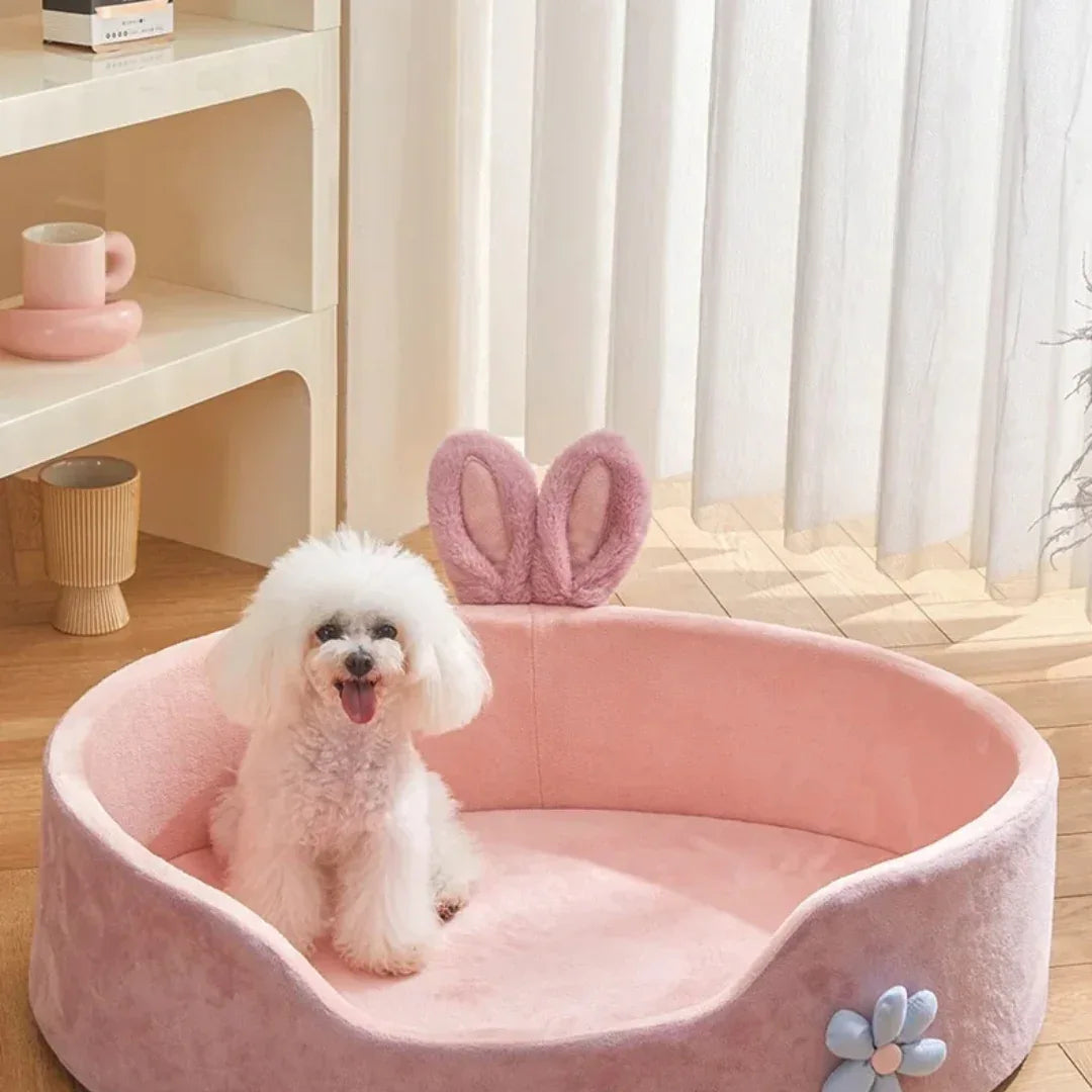 Pluche Huisdierenbed Comfortabel Duurzaam Geschikt Voor Alle Seizoenen Met Verdikte Kussens Voor Diepe Slaap - Ruffy