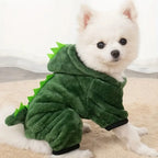 Warme Dinosaurus Jumpsuit voor Honden en Katten Zacht Fleece Schattig Ontwerp en Machinewasbaar - Ruffy