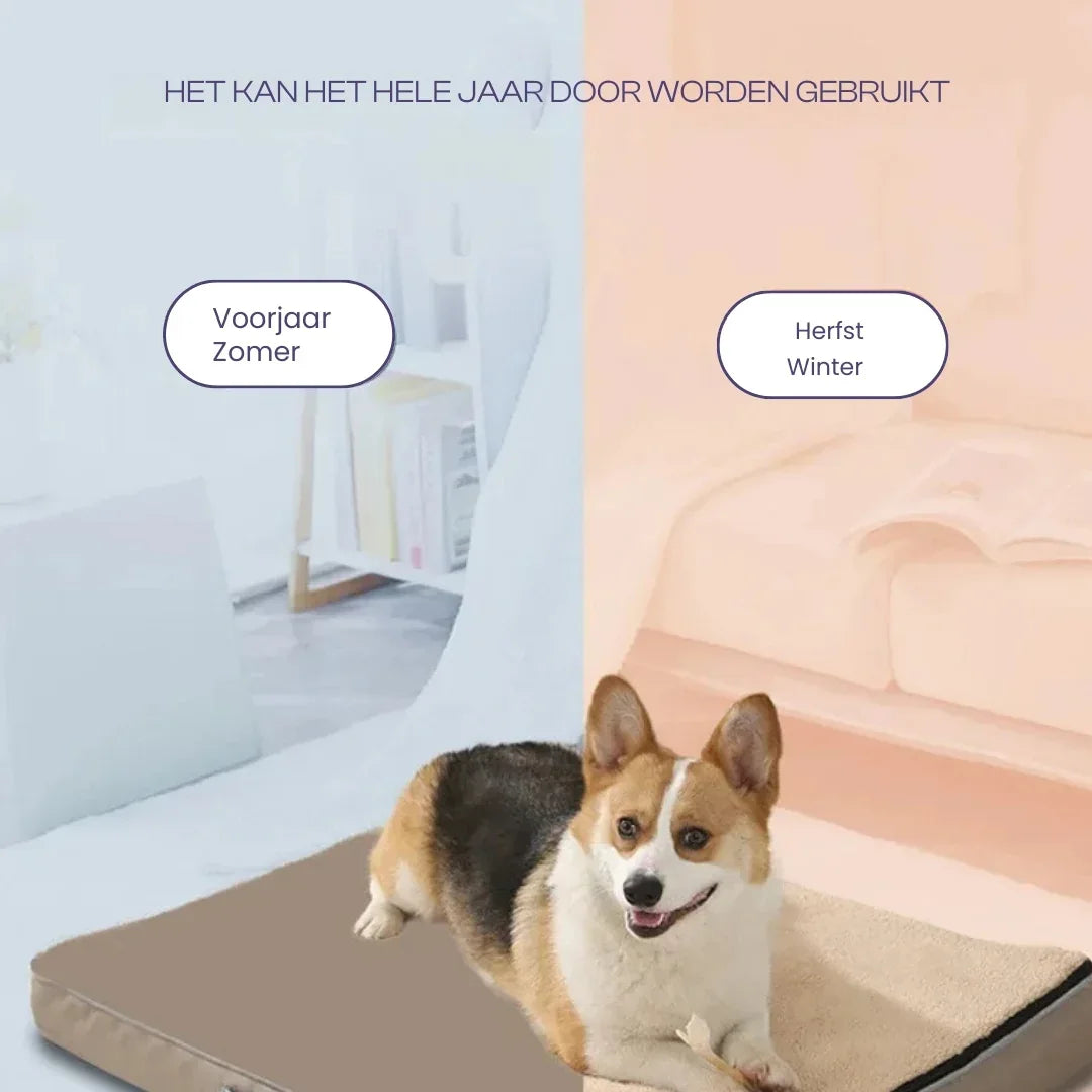 Luxe Traagschuim Hondenbed Pluche Comfort Orthopedisch Afneembare Wasbare Hoes Antislipbasis - Ruffy