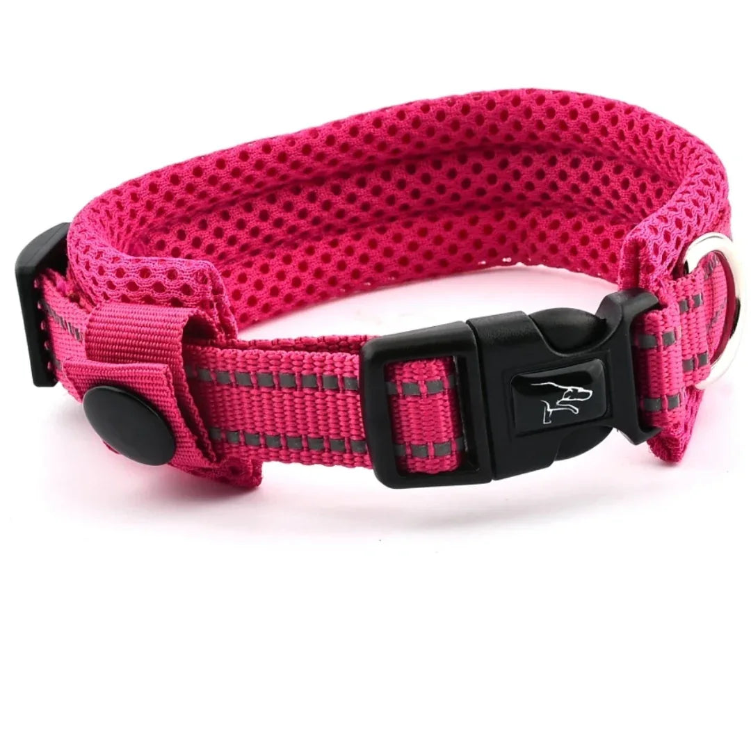 Verstelbare Gevoerde Reflecterende Nylon Hondenhalsband Comfortabel Duurzaam Veilig Voor Training en Wandelingen - Ruffy