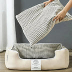 Wasbare gevoerde pluche hondenmand - Ruffy