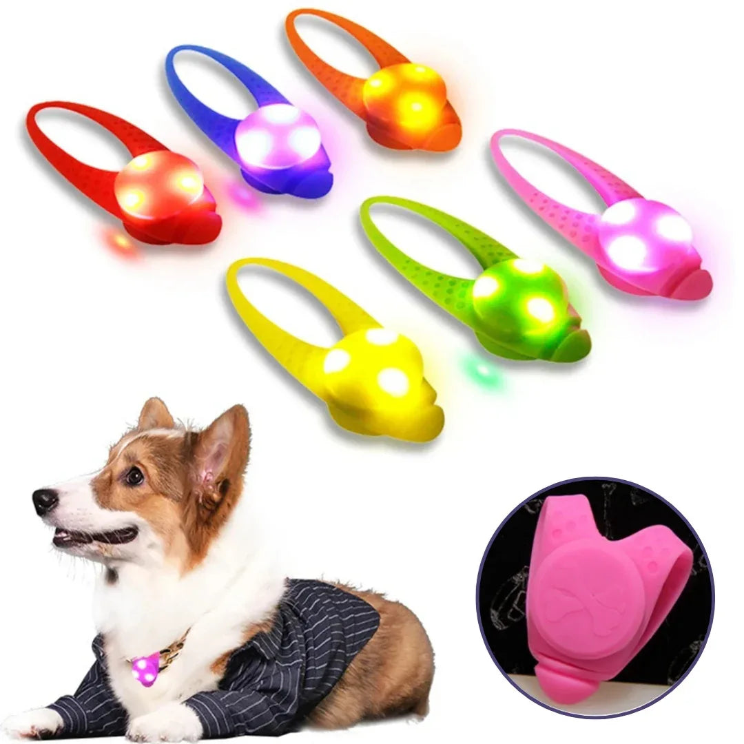 LED Silicone Knipperhanger Voor Huisdieren Verhoogde Zichtbaarheid Waterdicht Duurzaam Meerdere Knippermodi Voor Nachtveiligheid - Ruffy