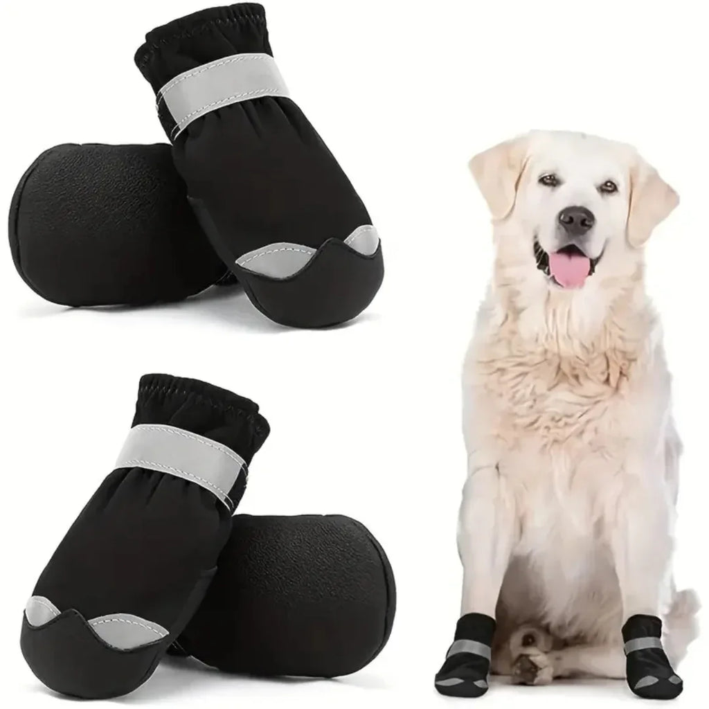 Hondenschoenen 4st Waterdicht Reflecterend Ademend Comfortabele Pasvorm Pootbescherming Polyester - Ruffy