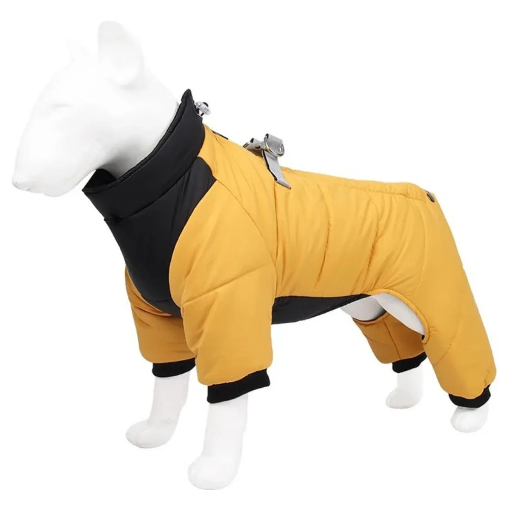 Reflecterende Waterdichte Winter Jumpsuit Voor Franse Bulldogs Warm Veilig Duurzaam Met Harnas - Ruffy