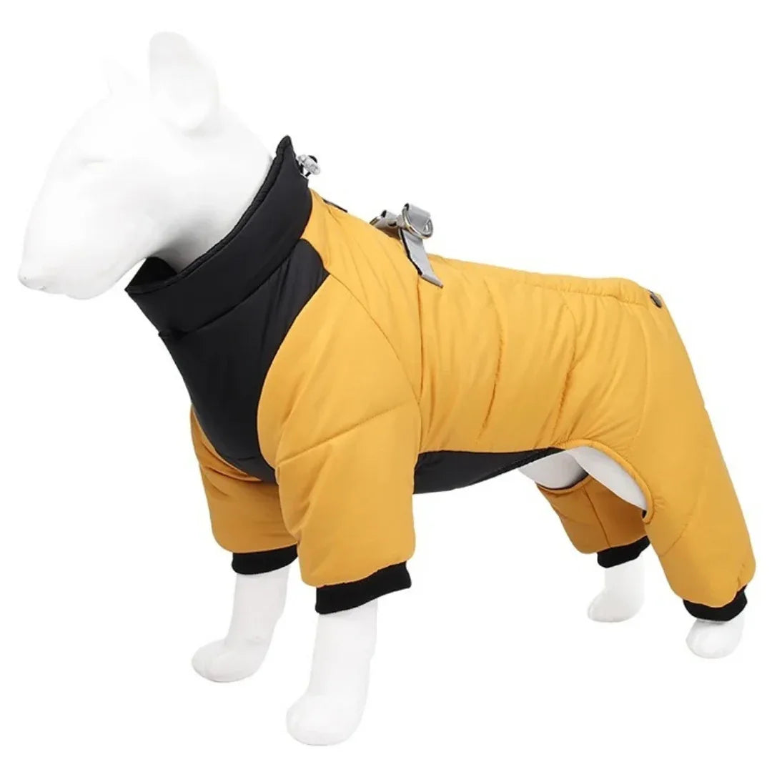 Reflecterende Waterdichte Winter Jumpsuit Voor Franse Bulldogs Warm Veilig Duurzaam Met Harnas - Ruffy