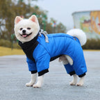 Reflecterende Waterdichte Winter Jumpsuit Voor Franse Bulldogs Warm Veilig Duurzaam Met Harnas - Ruffy