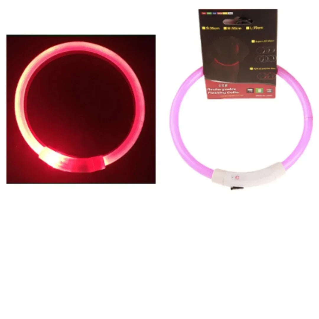 USB Oplaadbare LED Veiligheidshalsband Voor Huisdieren Verhoogde Zichtbaarheid Comfortabel Waterbestendig Lange Batterijduur - Ruffy