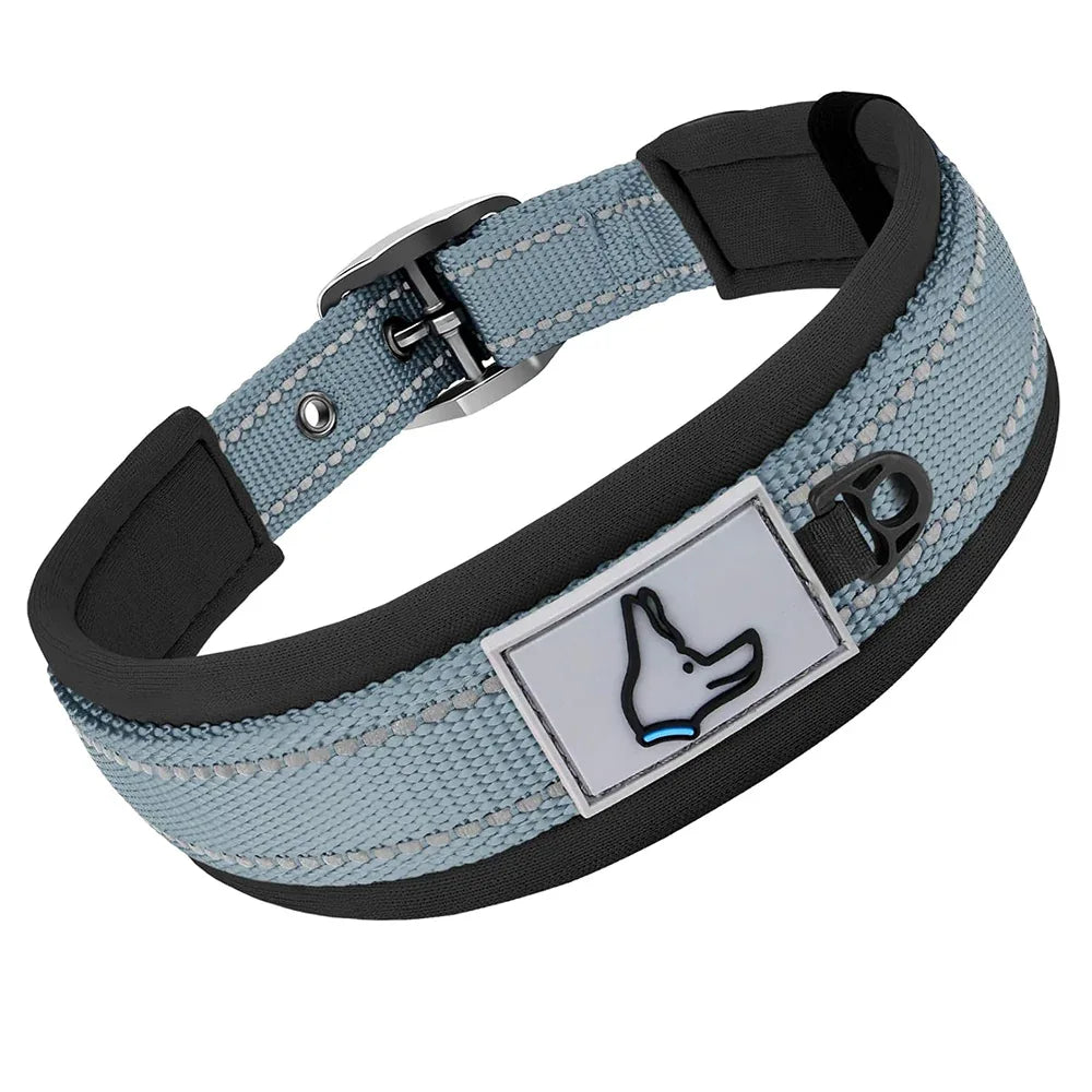 Neopreen Gevoerde Hondenhalsband extra Sterk En Reflecterend - Ruffy