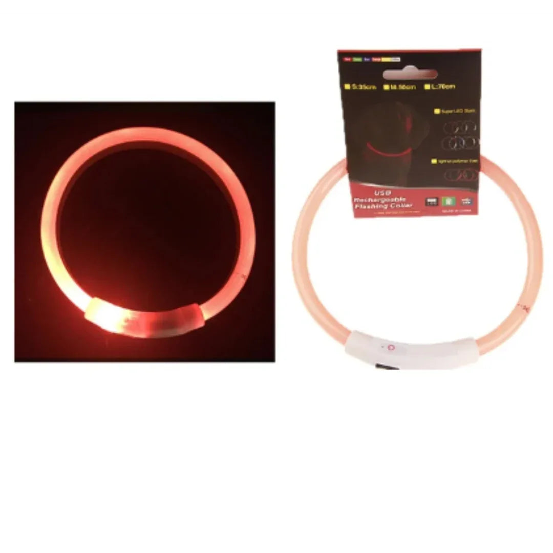 USB Oplaadbare LED Veiligheidshalsband Voor Huisdieren Verhoogde Zichtbaarheid Comfortabel Waterbestendig Lange Batterijduur - Ruffy