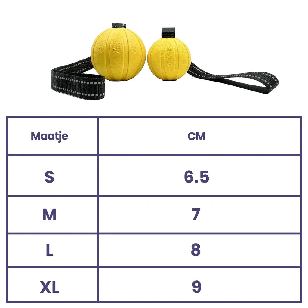 Hondentraining Rubber Bal met Touw - Ruffy