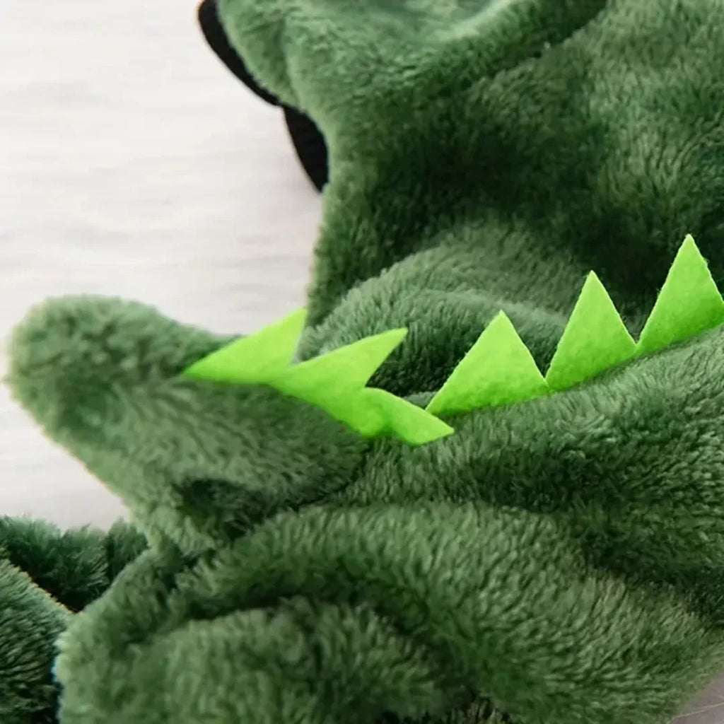 Warme Dinosaurus Jumpsuit voor Honden en Katten Zacht Fleece Schattig Ontwerp en Machinewasbaar - Ruffy
