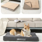 Luxe Traagschuim Hondenbed Pluche Comfort Orthopedisch Afneembare Wasbare Hoes Antislipbasis - Ruffy