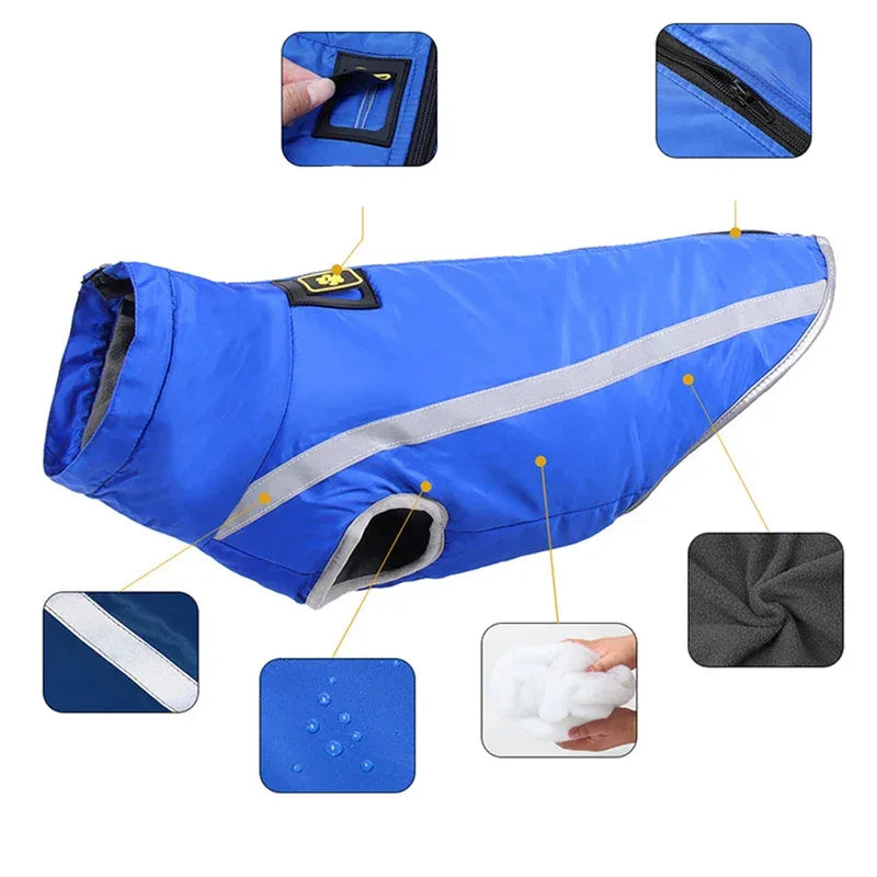 Waterdicht Fleece Honden Winterjas - Ruffy
