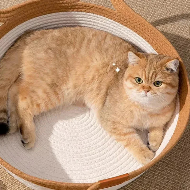 Handgeweven huisdierbed Gezellig duurzaam wollen ontwerp Stijlvol en draagbaar in de maten S M L - Ruffy