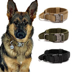 Hondenhalsband en Riem Set | Tactisch Zwaar Nylon | Metalen Gesp - Ruffy