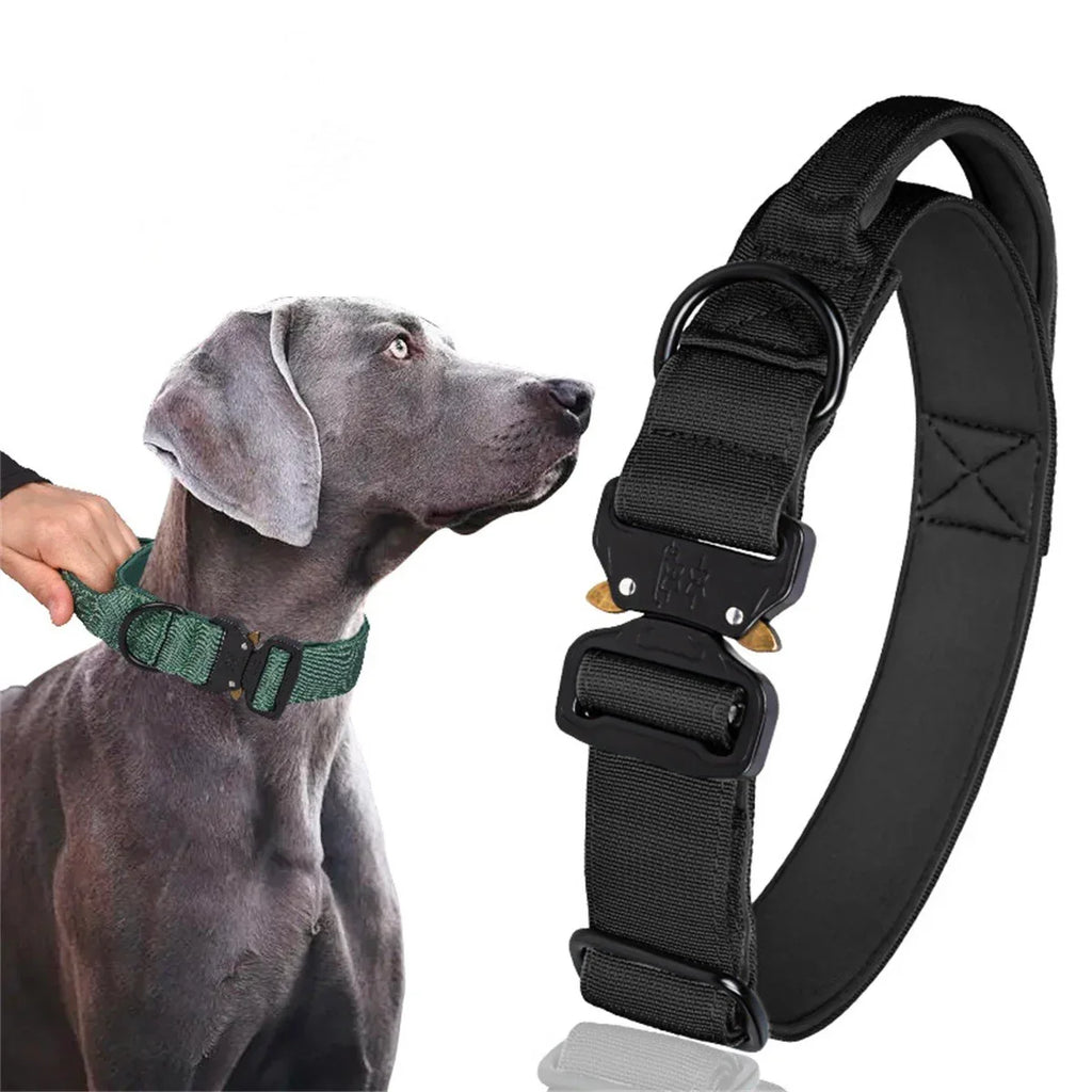 Zware Hondentrainingshalsband | Extra Sterk Nylon | Handvat - Ruffy