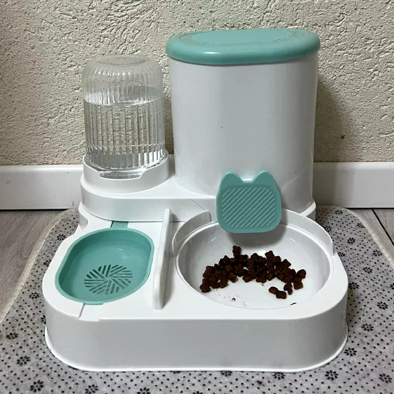 Automatische voer- en waterdispenser voor huisdieren Grote capaciteit Duurzaam kunststof Eenvoudig schoon te maken voor honden en katten - Ruffy