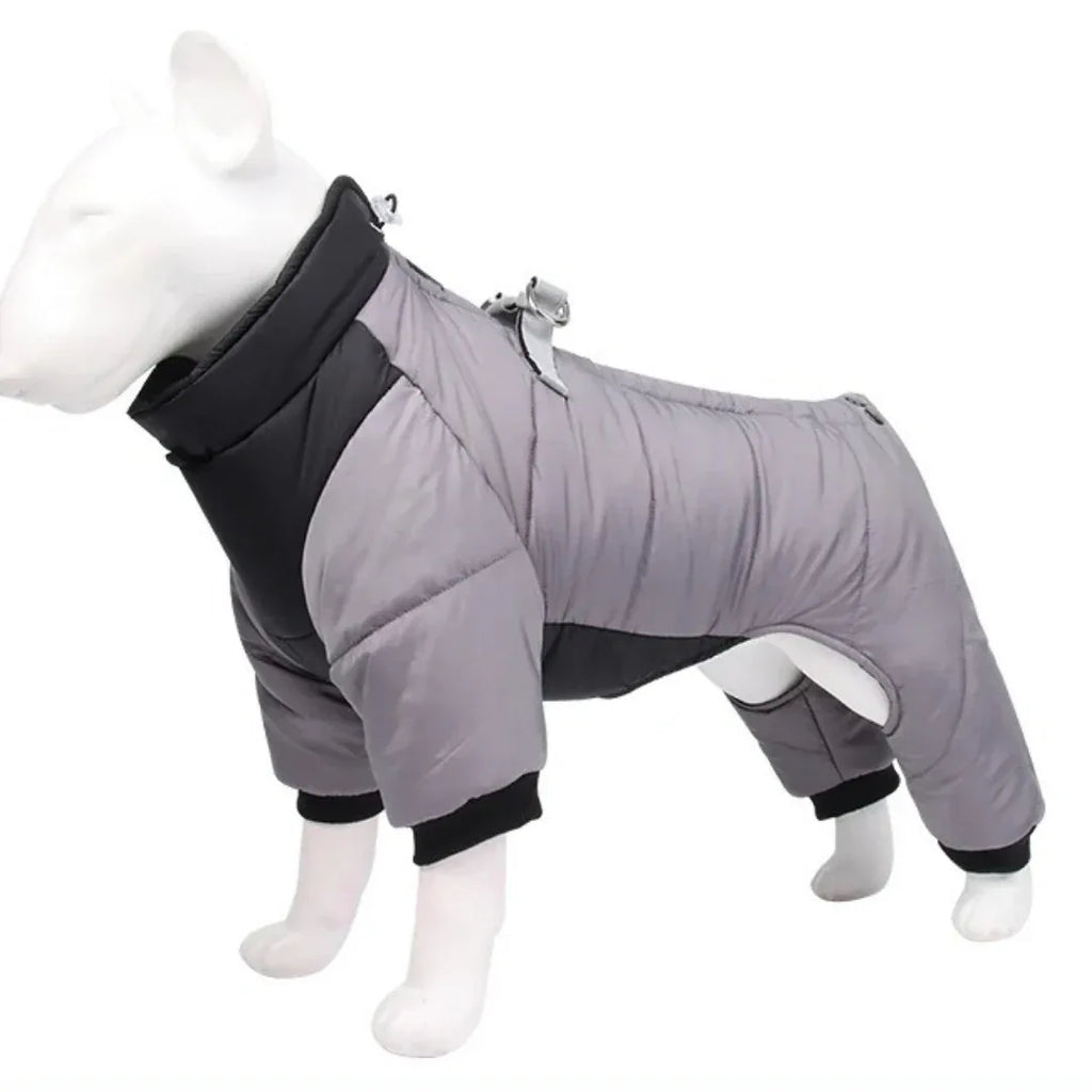 Reflecterende Waterdichte Winter Jumpsuit Voor Franse Bulldogs Warm Veilig Duurzaam Met Harnas - Ruffy