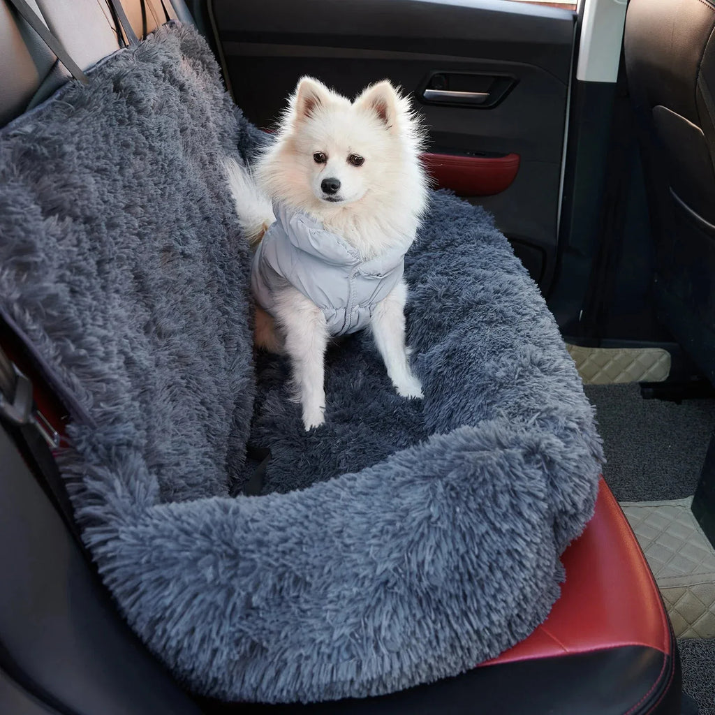 Fluffy Kalmerend Honden Autostoeltje Superzacht Veilig Antislip Gemakkelijk Te Installeren - Ruffy