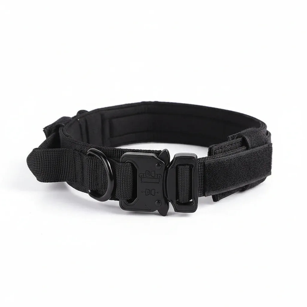 Hondenhalsband en Riem Set | Tactisch Zwaar Nylon | Metalen Gesp - Ruffy