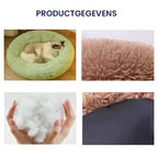 Donut Kattenbed Pluche Comfort Ondersteunend Design Machinewasbaar Beschikbaar in XS tot XL - Ruffy